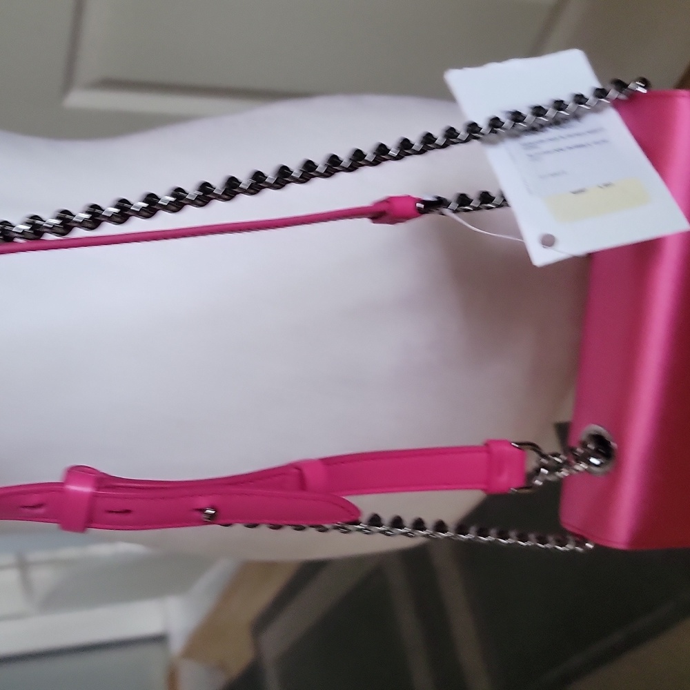 Salvatore Ferragamo Pink Crossbody Bag with Chain Strap - Picture 15 of 15